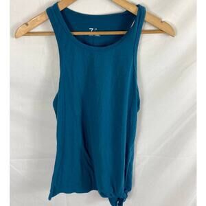 Z by Zella Tie Bottom Athletic Tank Blue Size Small